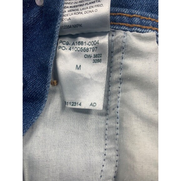 Levi Strauss Signature Gold Girl's Size M Shortall Blue Jean Denim - Picture 4 of 10